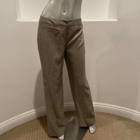 Classiques Entier Neutral Multi  Plaid Dress Pants Size 2 BNWOT - Picture 1 of 11